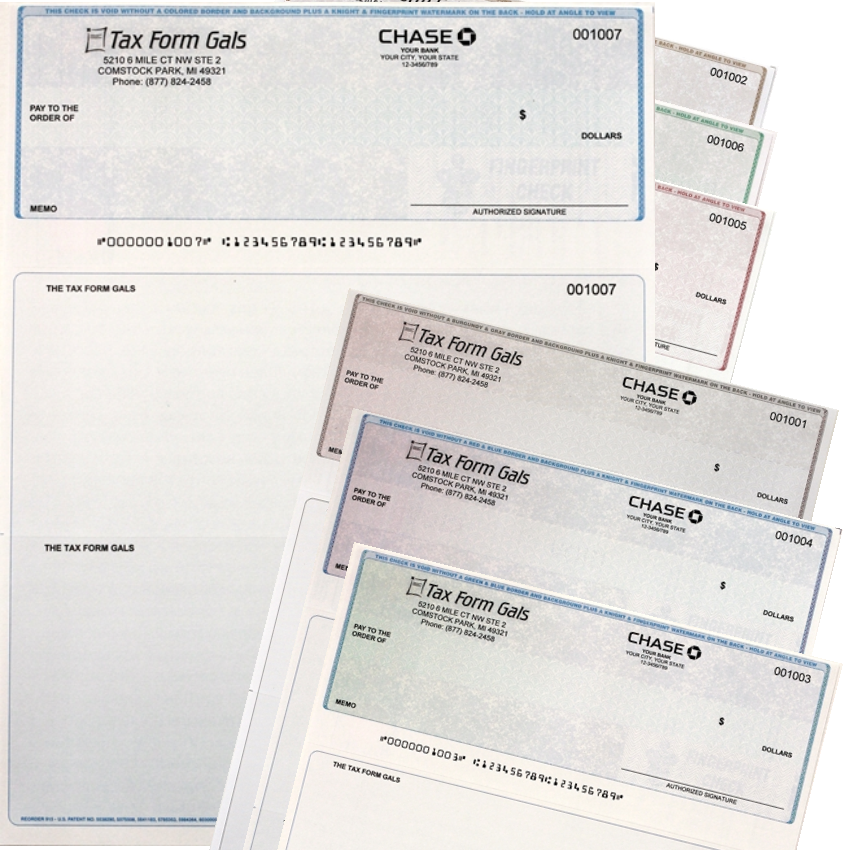 QuickBooks Business Checks with Logos Discount Tax Forms