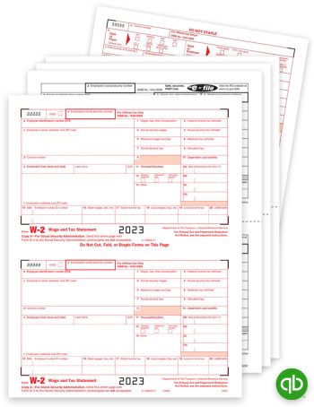 Intuit QuickBooks W2 Tax Form Sets for 2022, Compatible with QuickBooks Software, Employee and Employer Copies at Discount Prices, No Coupon Needed - DiscountTaxForms.com