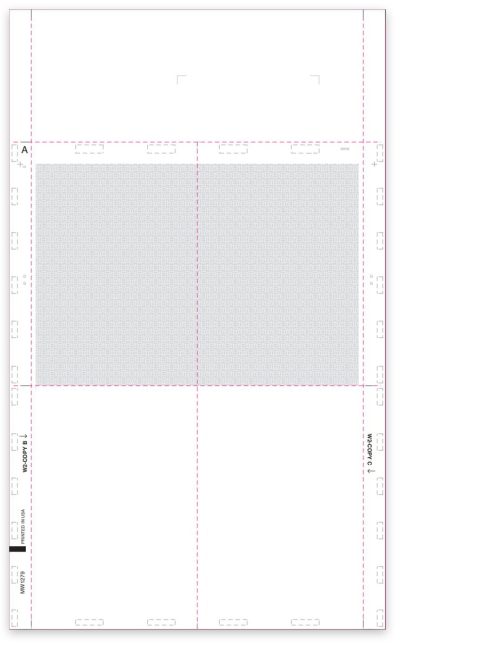 W2 Pressure Seal Blank Forms, 4up V1 Quadrant Layout, 14-inch EZ-Fold - DiscountTaxForms.com