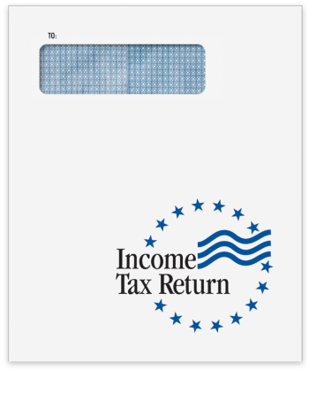 Client Income Tax Return Envelope with Window for 1040 Address - DiscountTaxForms.com