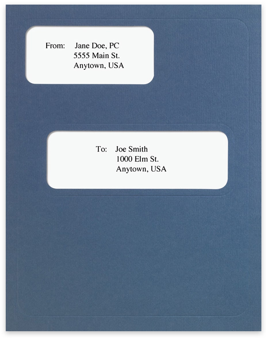 Window Folders for CCH ProSystem Software Coversheets, Dark Blue - DiscountTaxForms.com