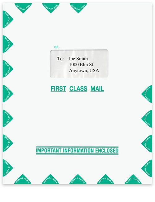 Large, Single Window Envelope for First Class Mail, Important Information Enclosed - DiscountTaxForms.com