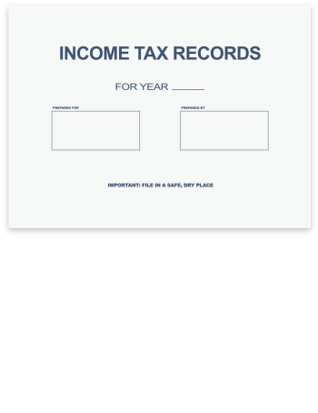 Client Income Tax Records Envelope for Storing Receipts and Financial Documents for Easier Tax Preparation - DiscountTaxForms.com