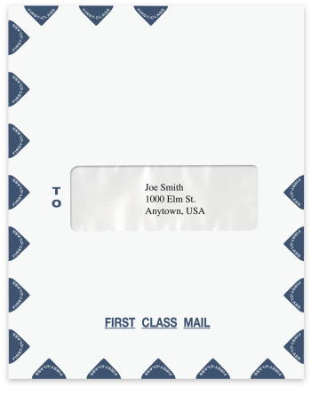 Offset Window Tax Prep Return Mailing Envelope 9 5/8 x 11 5/8-100 Envelopes 