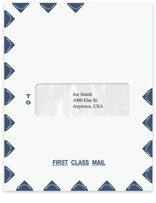 1st Class Mail Envelope with One Single Center Window for Address Coversheets - DiscountTaxForms.com
