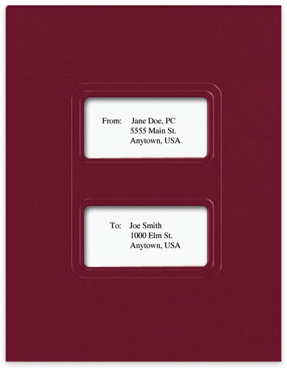 Tax Software Folders with Windows for Lacerte and ProSeries, Dark Burgundy Red - DiscountTaxForms.com