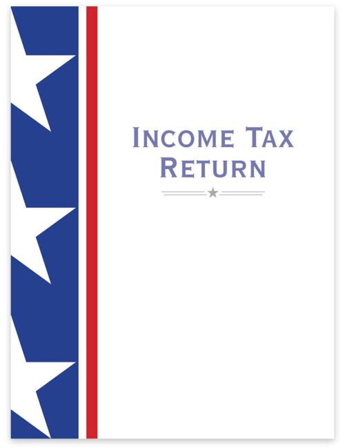 Tax Folder with Pockets, Bold, Stars and Stripes Design to Make a Professional Statement for Accountants and CPAs - Discount Tax Forms