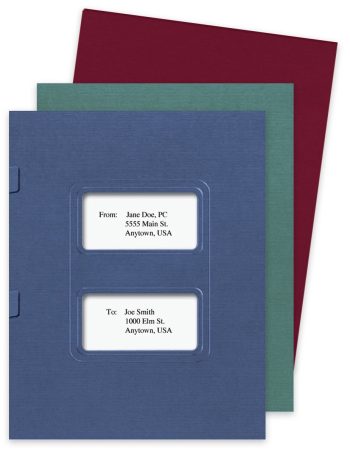 Window Tax Return Folders with Side Staple Tabs, Compatible with Lacerte and ProSeries Tax Software - DiscountTaxForms.com