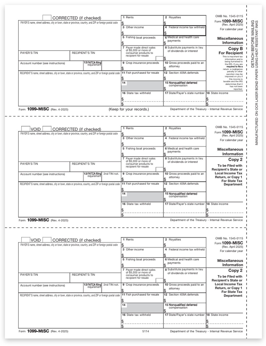 Order 1099MISC Tax Forms, 3up Recipient Copies B-2-2, Official 1099-MISC Tax Forms at Big Discounts, No Coupon Code Needed. Online Filing Options Too - DiscountTaxForms.com
