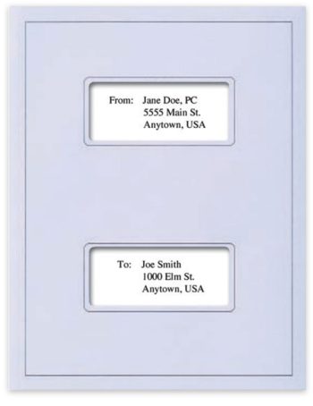 Report Cover with Two Windows, Light Blue - DiscountTaxForms.com