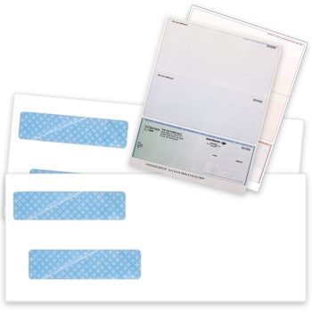 Check Envelopes for Bottom Checks, Double Window with Security Tint - DiscountTaxForms.com
