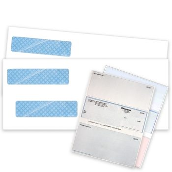 Check Envelopes for Middle Checks, Double Window with Security Tint - DiscountTaxForms.com