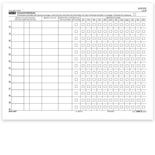 1095C Continuation Form for Dependent Health Coverage Reporting - DiscountTaxForms.com