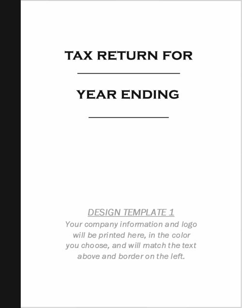 Custom tax folder design template 1 - DiscountTaxForms.com