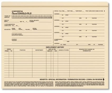 Employee Personnel File Folder, Envelope Style by ComplyRight - DIscount Tax Forms