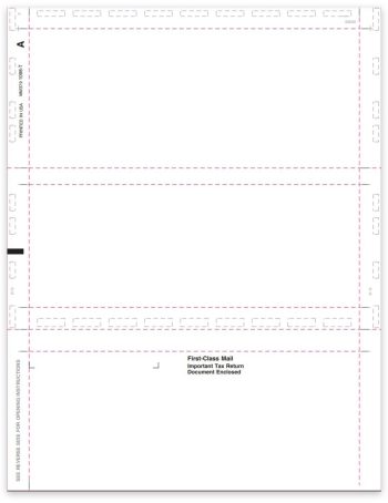 1098T Blank Pressure Seal Form Paper with Student Instructions on Backer, 11" EZ-Fold Format - DiscountTaxForms.com