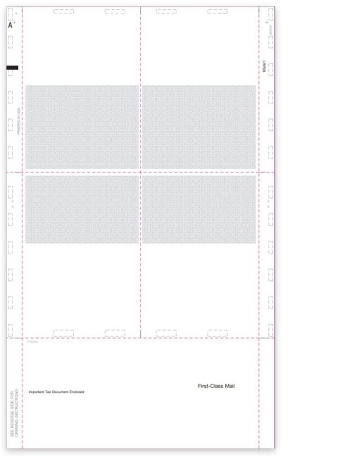 1099R Blank Pressure Seal Form Paper, 4up 14" EZ-Fold Layout - DiscountTaxForms.com