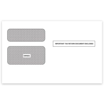 W2G Envelopes for Winner W2-G Forms, Double Window, Security Tint, "Important Tax Return Documents" Printed on Front - DiscountTaxForms.com