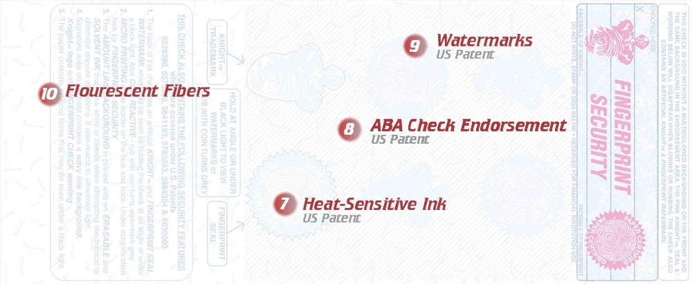 High Security Check Backer Features - DiscountTaxForms.com