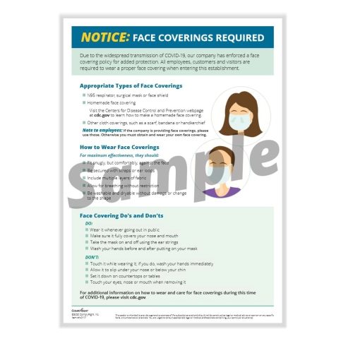 Face Masks Required Sign with Details N0117 - DiscountTaxForms.com