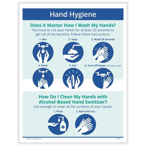 Hand Hygiene Sign for COVID N0137 - DiscountTaxForms.com