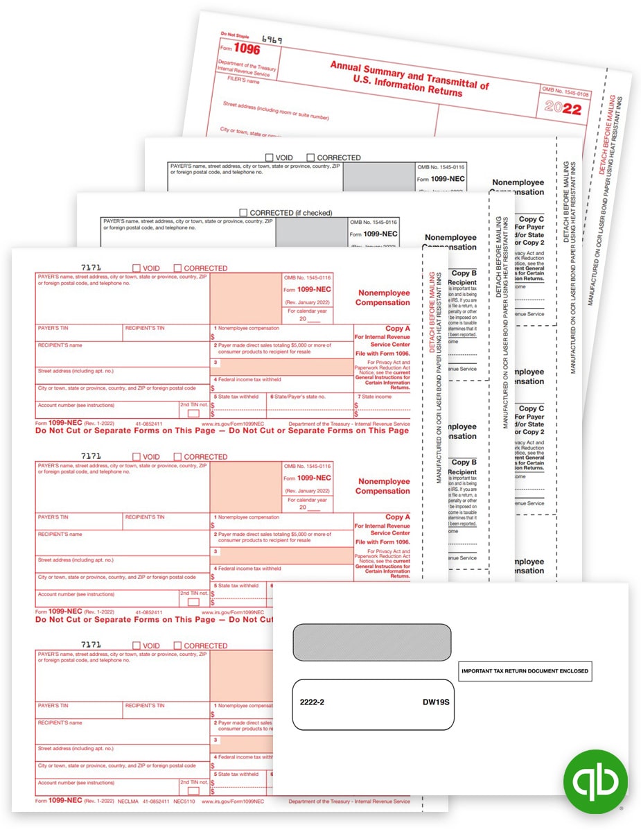3 Part Tax Forms Designed for QuickBooks and Accounting Software 2021 1099 Tax Forms Kit for 100 Individuals Income Set of Laser Forms 1099 MISC Forms 2021 