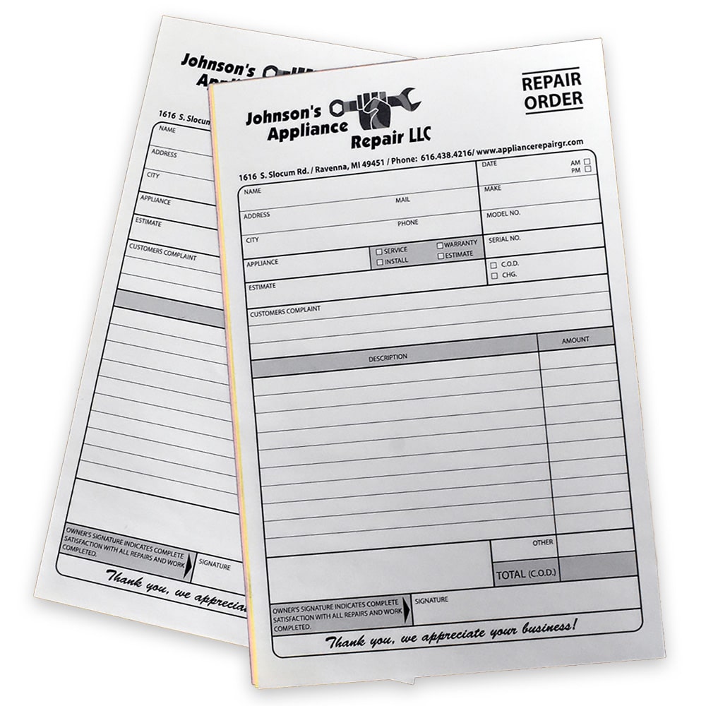 Custom Printed Forms, Business Forms