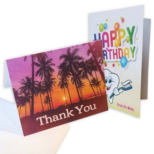 Custom Printed Greeting Cards for Business, Thank You Cards, Birthday Cards Custom Printing in Full Color - DiscountTaxForms.com
