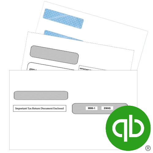 QuickBooks Compatible Envelopes for Checks and Tax Forms, 100% Compatible with Intuit QuickBooks Software at Discount Prices - DiscountTaxForms.com