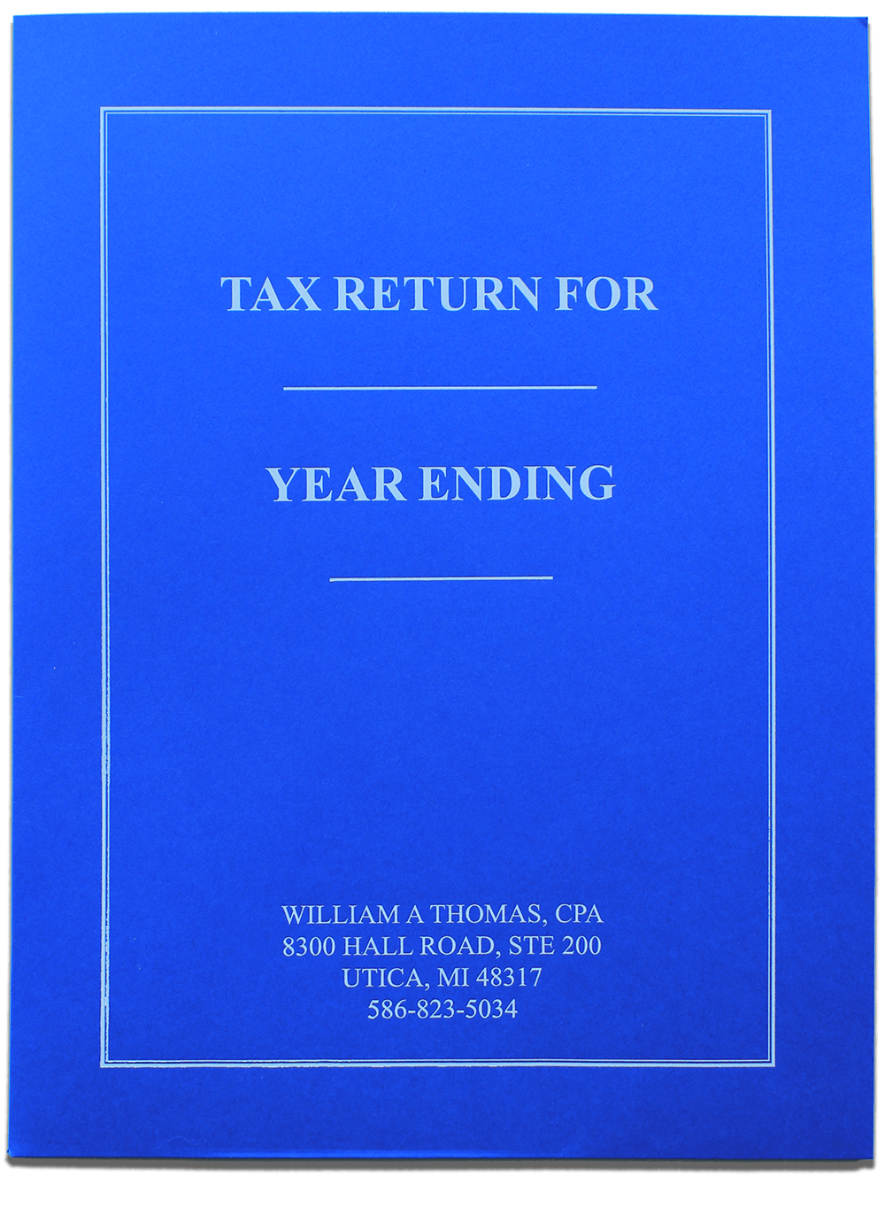 blue-tax-folder-white-foil-discount-tax-forms