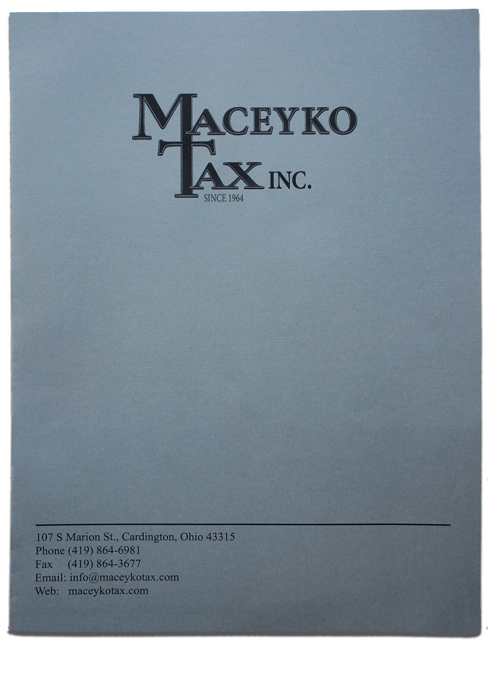 Custom Tax Folder with Logo for CPAs and Accountants - DiscountTaxForms.com