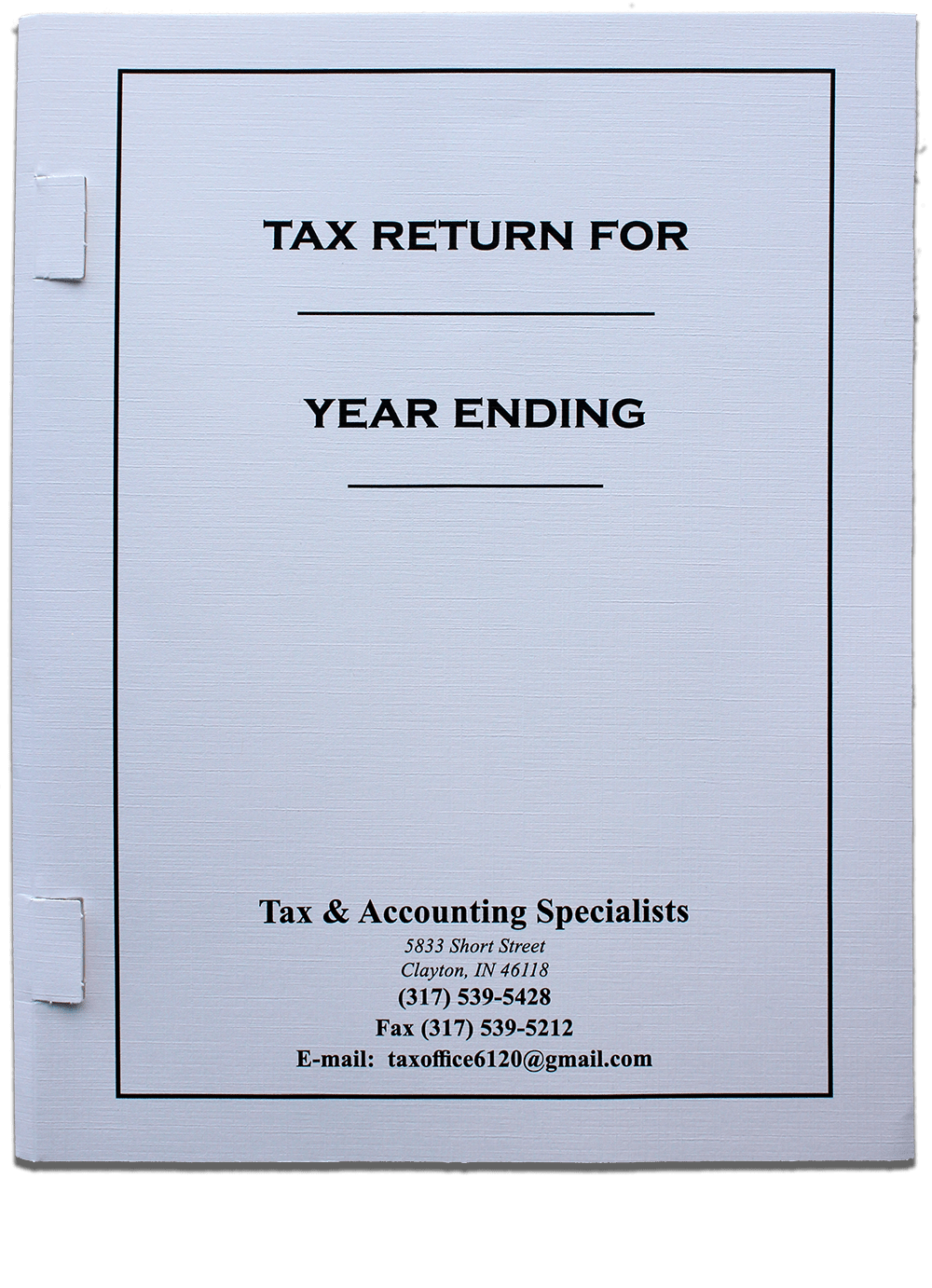 Imprinted Tax Return Folders with Side Staple Tabs - DiscountTaxForms.com