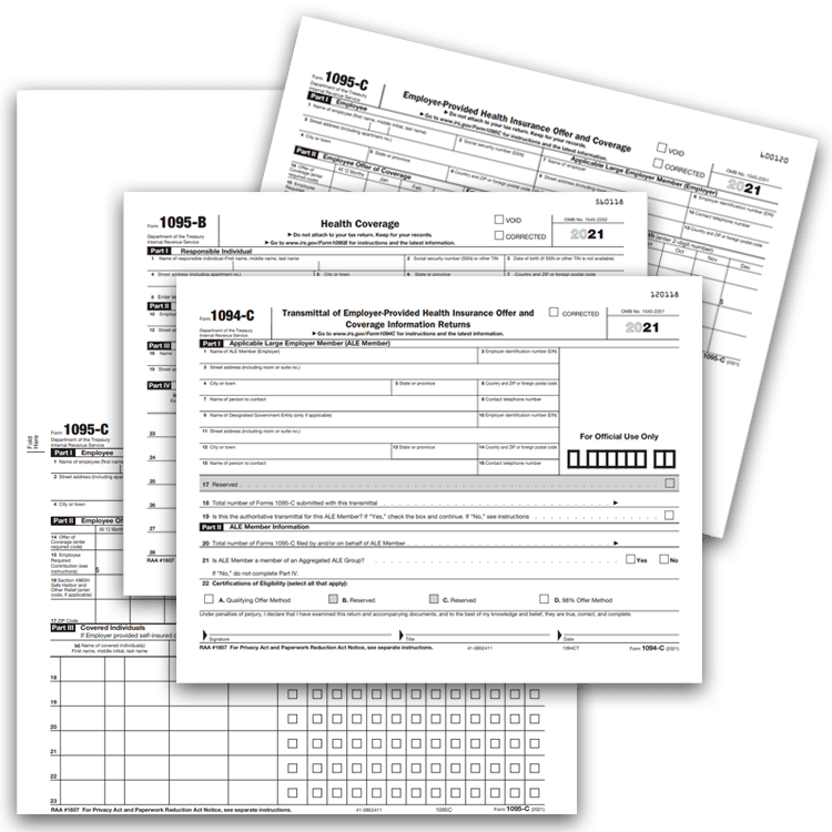 1095B & 1095C Forms for ACA Health Insurance Reporting to IRS - DiscountTaxForms.com