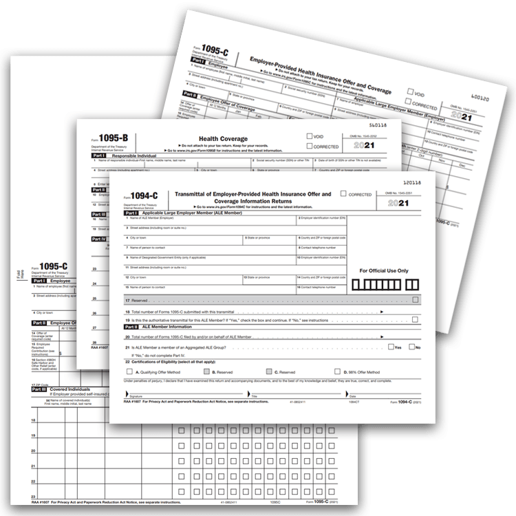 1095 Forms for ACA Health Insurance Reporting 1095B & 1095C Forms for ACA Health Insurance Reporting to IRS - DiscountTaxForms.com