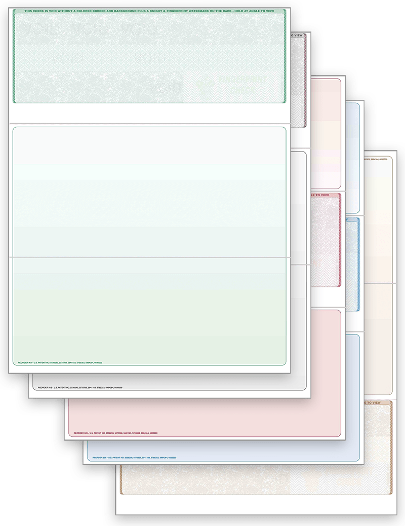 Blank Check Stock Security Features High Security Check Stock with Gold Dull UV Paper - DiscountTaxForms.com