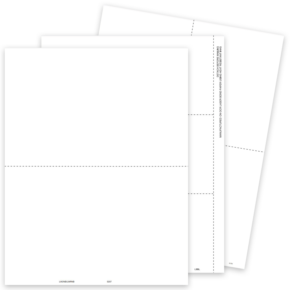 1099 Blank Perforated Paper 1099 Blank Perforated Paper for 2up, 3up and 4up 1099 Form Printing, Optional Instructions on Backer - DiscountTaxForms.com