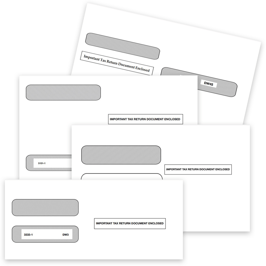 W2 Envelopes W2 Envelopes for Employee W2 Form Mailing, Double Window, Security Tint, "Important Tax Return Document Enclosed" Printed on Front - DiscountTaxForms.com