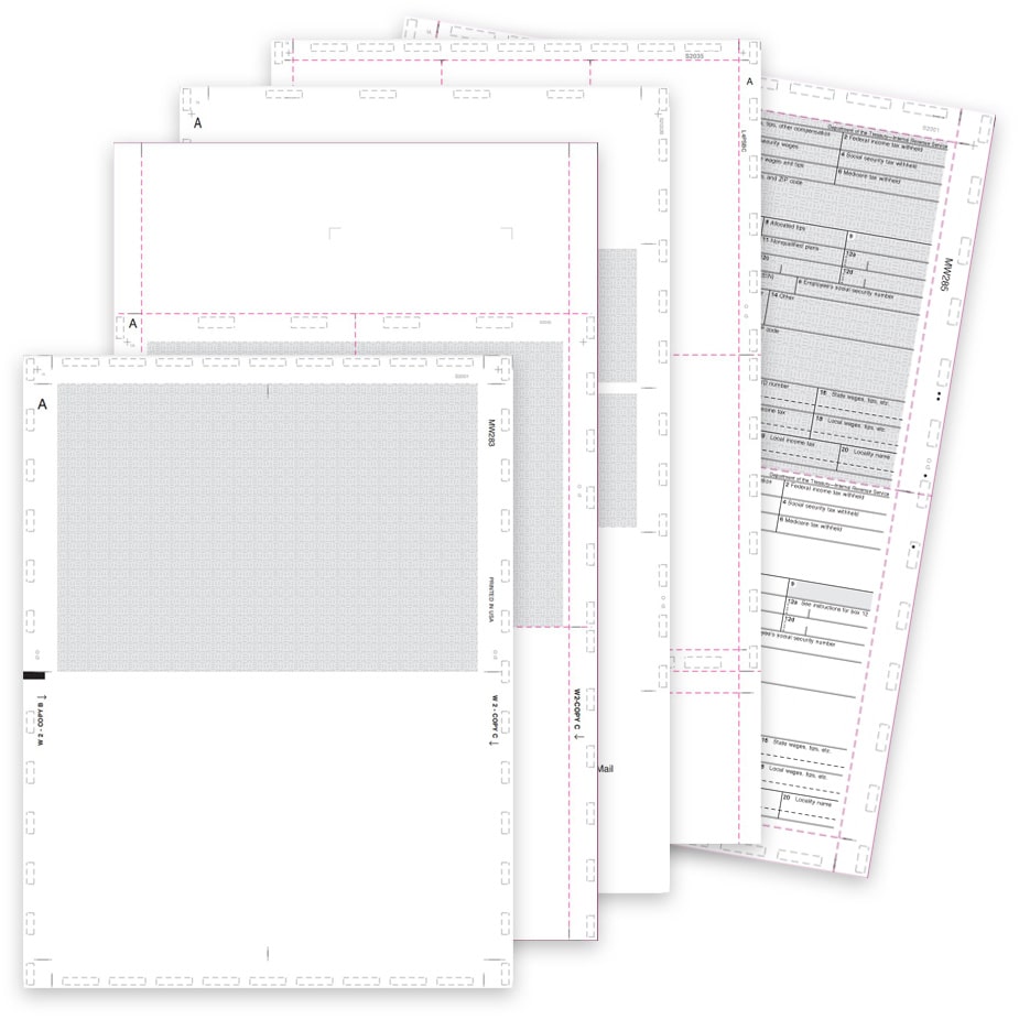 W2 Pressure Seal Forms W2 Pressure Seal Forms for High-Volume Printing of Employee W2 Forms using Pressure Sealing Equipment - DiscountTaxForms.com