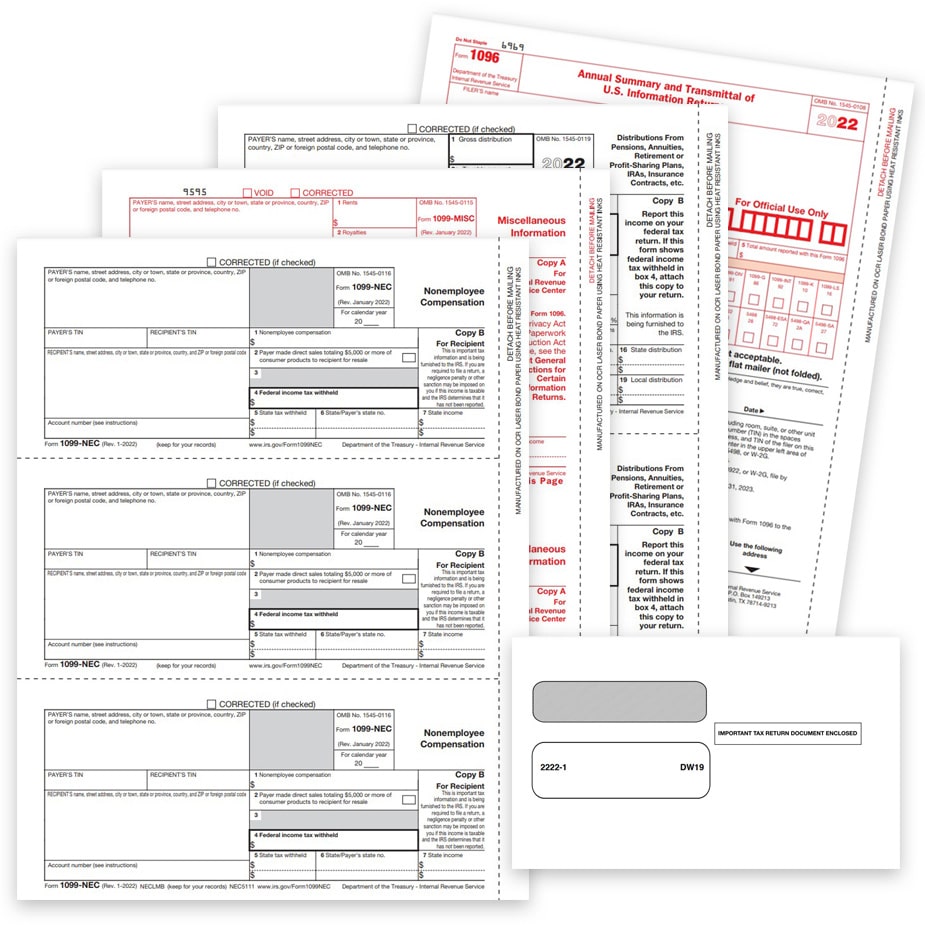 Official IRS 1099 Tax Forms for 2022, Preprinted 1099 Forms at Discounts, No Coupon Code Needed - DiscountTaxForms.com