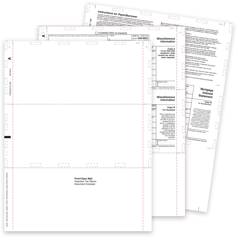 1099 Pressure Seal Forms, Blank & Preprinted Pressure Seal 1099 Forms for Recipients - DiscountTaxForms.com
