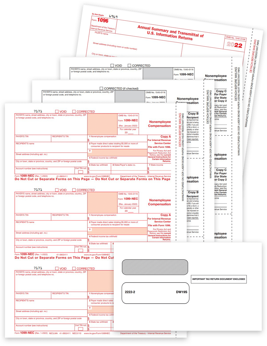 Order 1099NEC Tax Forms for 2022 - DiscountTaxForms.com