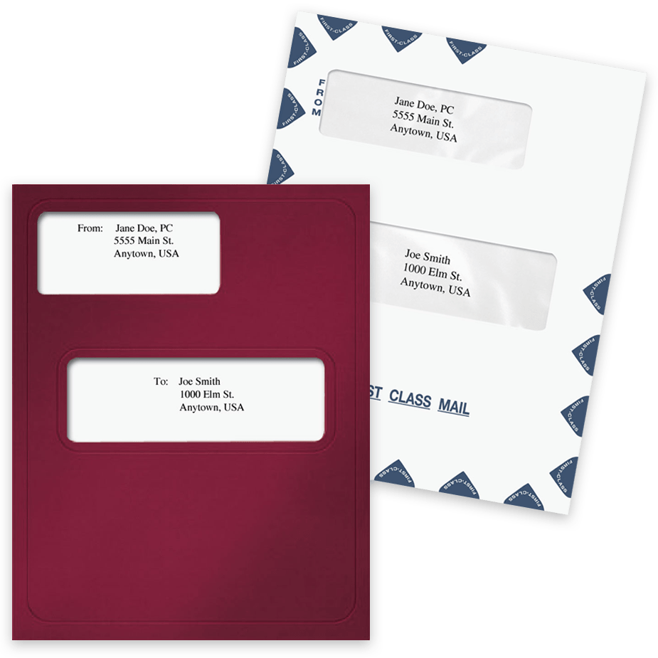 CCH ProSystem Comptible Folders and Envelopes CCH Prosystem Software Compatible Windows Folders and Envelopes for Client Tax Return Presentation - DiscountTaxForms.com