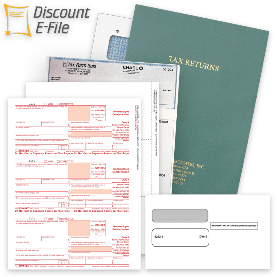 Discount Tax Forms, Business Checks, Folders, Envelopes and Essential Business Supplies - DiscountTaxForms.com