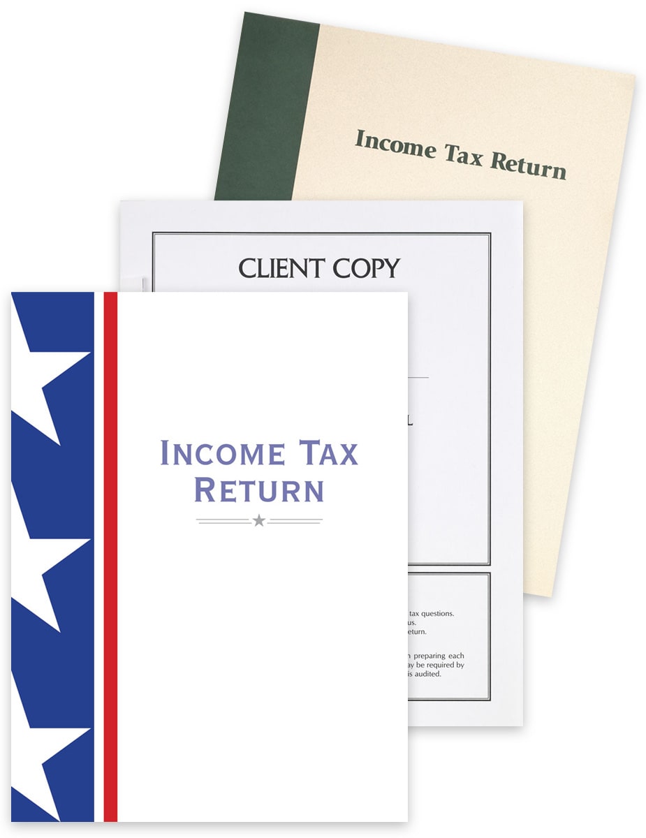 Tax Return Folders for CPAs and Accountants, Professionally Deliver Client Tax Returns with Pocket Folders and Covers - DiscountTaxForms.com