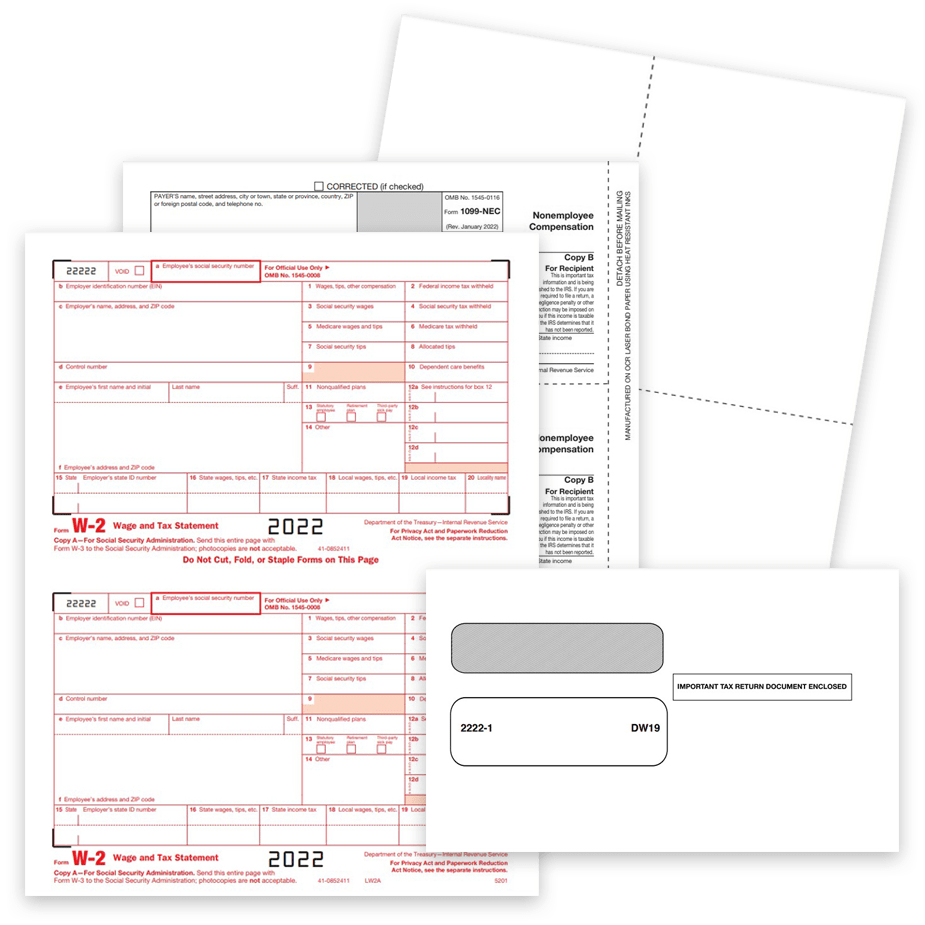 Software Compatible 1099 W2 Forms Envelopes Software Compatible 1099 & W2 Tax Forms and Envelopes at Discount Prices, No Coupon Needed - DiscountTaxForms.com