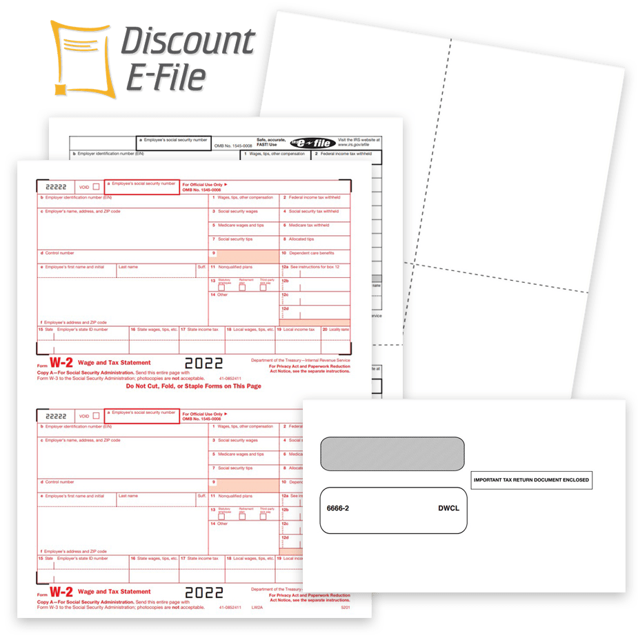 W2 Tax Forms and Envelopes at Discount Prices, No Coupon Needed - DiscountTaxForms.com