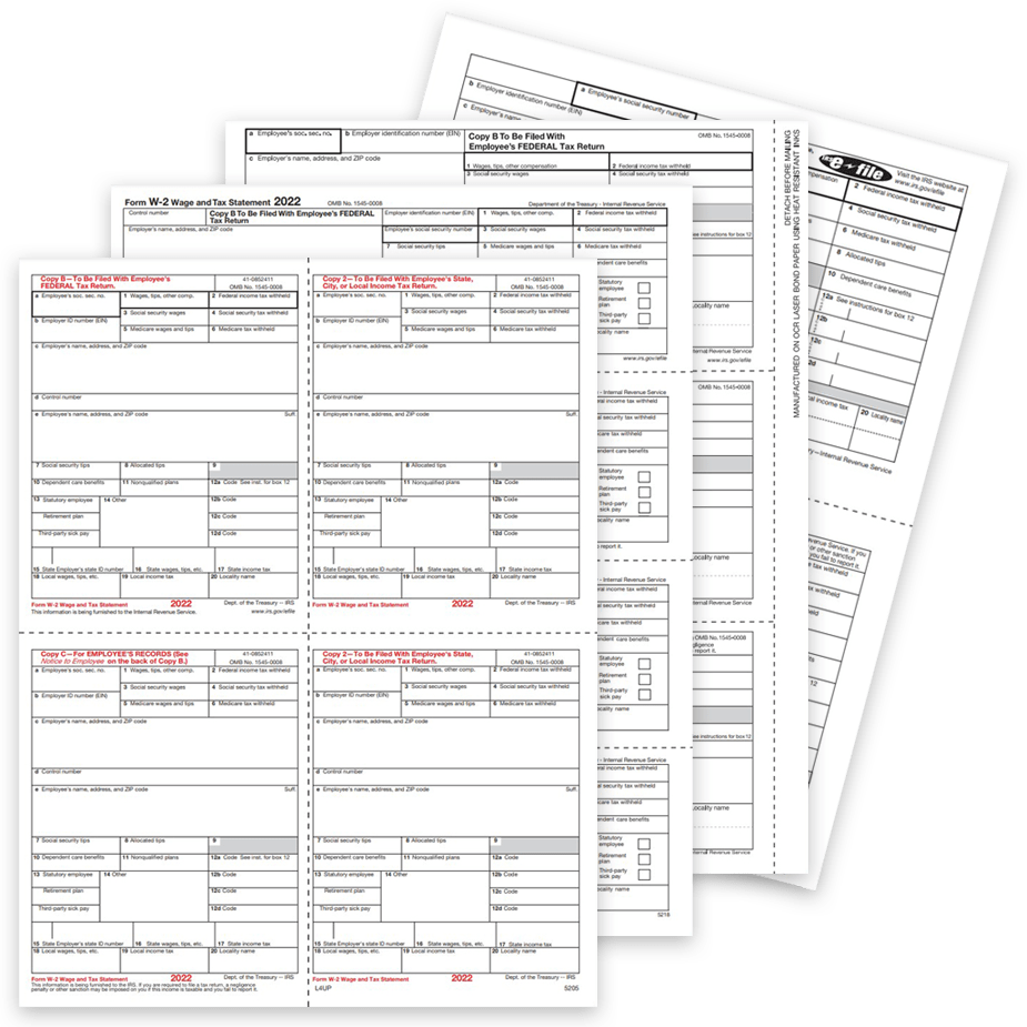 Condensed W2 Forms 2up, 3up, 4up W2 Forms, Condensed Formats, Software Compatible - DiscountTaxForms.com