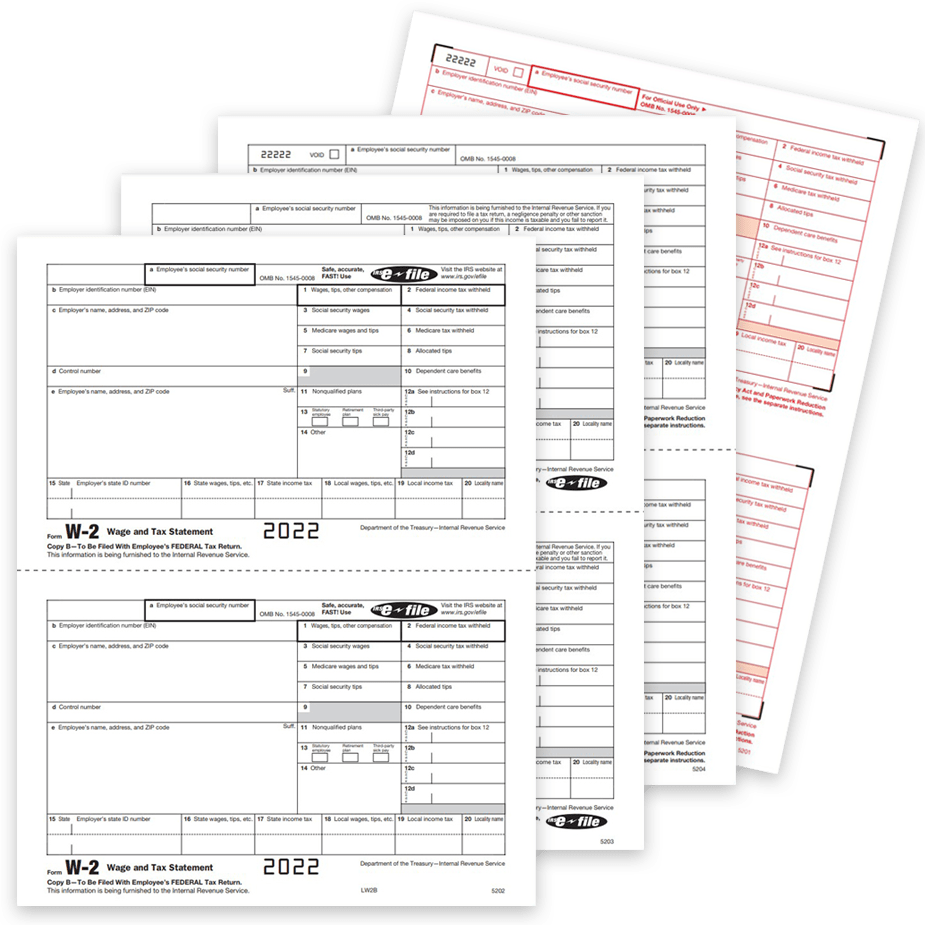 Official Traditional 2up W2 Forms IRS Official 2up Traditional W2 Forms - DiscountTaxForms.com