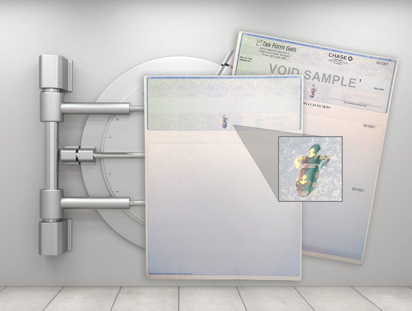 Why Order Business Checks with Hologram Security - DiscountTaxForms.com