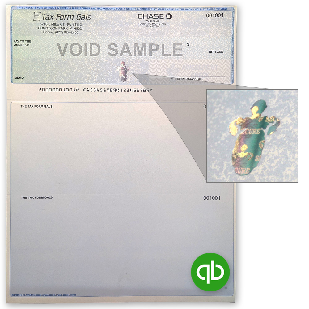 QuickBooks Premium Hologram Business Checks DiscountTaxForms